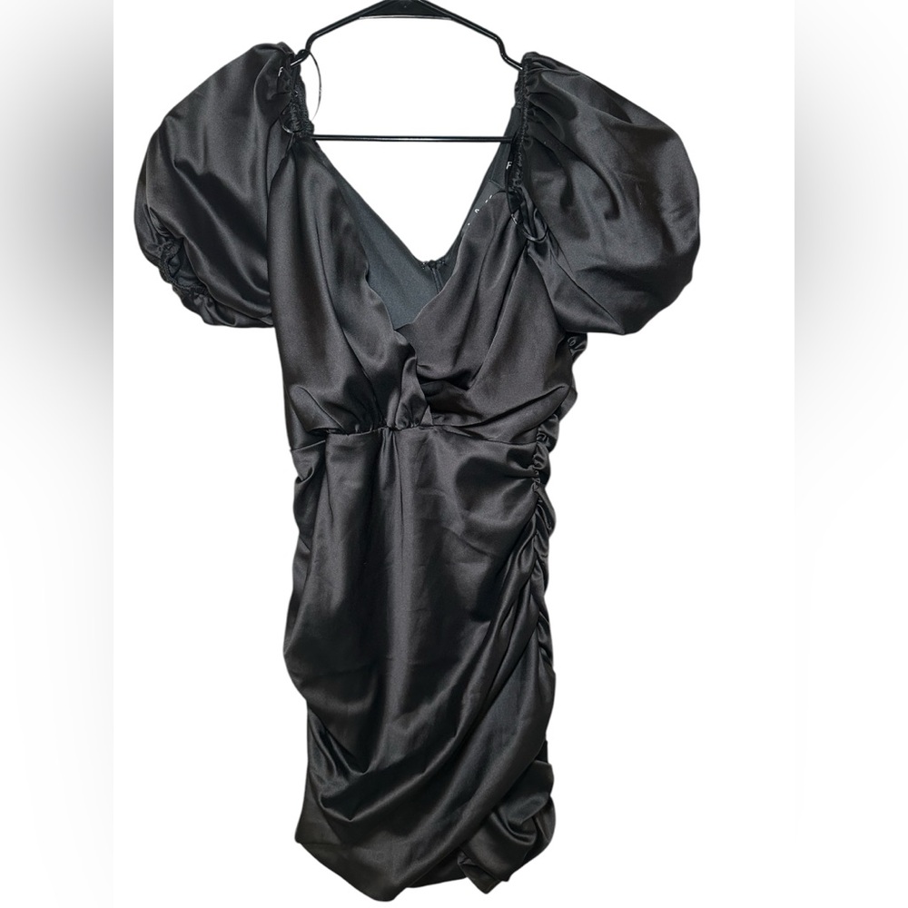 Lulu's Classic Black Gathered Dress